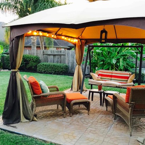 Relaxing Retreat: Gazebo at Ecopia's World-Class Amenities